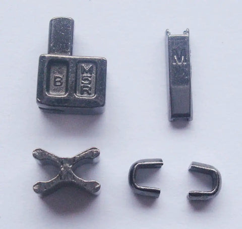 Two Pack Gunmetal Zipper Head Sliders Retainer Insertion Pins Repair Kit For Metal And Resin Zippers Not Nylon DIY Friendly Replacement Tool