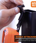 Heavy Duty Multimeter Magnet Hanging Kit With Hook And Clip For Hands Free Meters attached to a metal beam