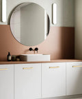 Bathroom cabinet with 20 Pack Square Brushed Gold Cabinet Pulls 5 Inch Hole Centers 128mm Built To Last Durable Solid Zinc Alloy Cabinet Handles