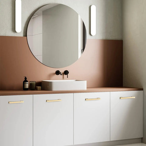 Bathroom cabinet with 20 Pack Square Brushed Gold Cabinet Pulls 5 Inch Hole Centers 128mm Built To Last Durable Solid Zinc Alloy Cabinet Handles