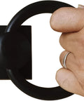 Dual Motion Matte Black Sliding Barn Door Pull Handles 3-3/4 Inch With 180 Flip And 360 Rotation Lie Flat Flush When Not In Use