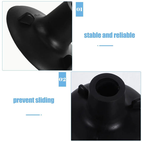 12 Pack Rubber Feet Pads For Shower Chairs And Commode Benches Non Slip Floor Protectors 24mm Inner Cavity Close-up