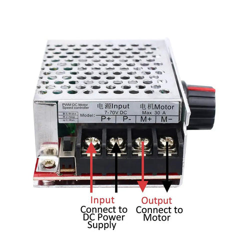 Upgrade Your DIY Ride With This 7 To 70V PWM DC Motor Speed Controller 30A Fuse Easy On Off Knob Switch Handles 12V To 48V Like A Boss