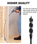 Flexible 54-inch installer drill bit for pulling wires; 3/4 inch auger with screw point and fish-eye, anti-slip shank