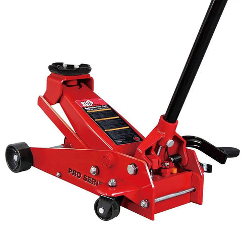 Heavy Duty Hydraulic Floor Jack With 7000 Lb Capacity, Snappy Quick Lift Piston, Built In Automatic Safety Valve, Welded Steel Base With Swiveling Poly Casters, Real Deal Garage Workhorse For Daily Car Repair Jobs
