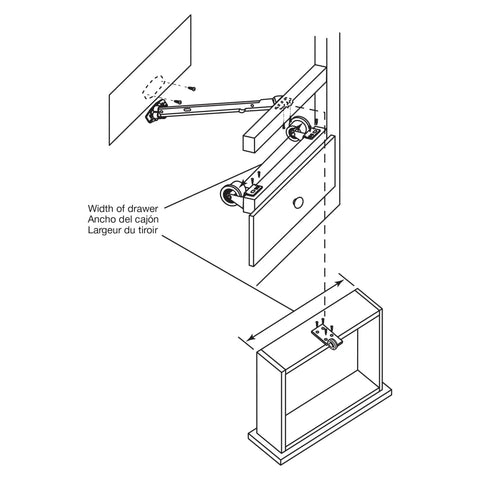 Heavy Duty Center Roller Assembly For Hella Smooth Drawer Glide Two Pack Nylon Wheel C Style Track Replacement With Zero Hassle Mounting Hardware Solid Steel Build installation diagram.