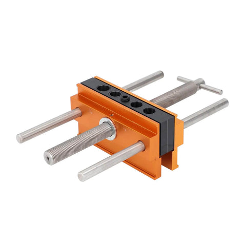 Self Centering Dowel Jig For Boss Level Hole Alignment In Woodworking, Sizes 1/4 3/8 5/16 7/16 1/2 Inch Drill Guide With 6 Bushings