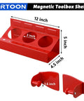 Magnetic Toolbox Tray Set 4 Piece With 6 Inch And 12 Inch Trays Paper Towel Holder 3 Spray Can Holders And 7 Screwdriver Holes