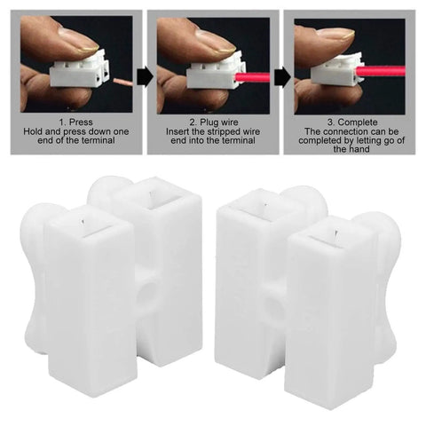 Flame Retardant Cable Clamp Terminal Block Wire Press Spring Set For Quick Connector 200 Pieces Easy Snap In No Drilling Required