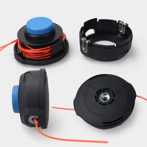 Two Pack 128LD Trimmer Head T25 Replacement For Husqvarna Weed Eater Models shown from various angles