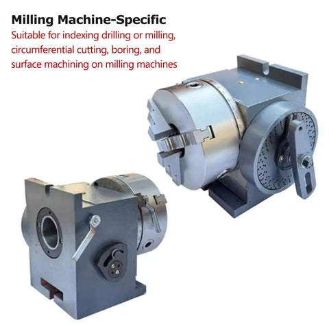 Premium 3 Jaw Chuck Indexing Head With Tailstock For Horizontal Or Vertical Use On Cnc Milling Machines with rugged design and precision features.