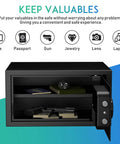 Deluxe Safe And Lock Box With Digital Keypad For Home Office Hotel And Business Use Steel Alloy Small Safe 1.0 Cubic Feet Capacity