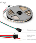 RGBW LED Strip With Four Colors In One, Individually Addressable SK6812 Upgrade, 16.4ft Length, 300 LEDs
