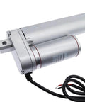 Premium Electric Linear Actuator With 250mm And 300mm Stroke Options Compatible With 12V Or 24V Dc Power Runs Like A Charm For Smart Home Projects And Industrial Automation Tasks close-up view of actuator motor and connecting wire.
