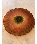 13 Inch Floral Resin Lazy Susan Handcrafted Rotating Serving Tray For Dining Table Kitchen And Pantry Modern Decor Durable Wood And Resin Dope