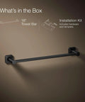Parallel 18 Inch Towel Bar Matte Black Sleek Modern Bathroom Hardware With Chic Vibes For Rustic Or Contemporary Spaces