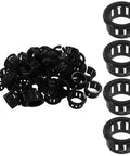 60 Pack Three Quarter Inch Opened Snap Bushings For Cable Grommets OSB 19 Nylon Black Durable Shield Against Cable Abrasion In Demanding Environments And Easy Cable Management. 60-pack black nylon bushings