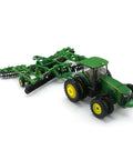 John Deere 8320R Tractor And 637 Disk Set 1:64 Scale Die Cast Farm Toy With Realistic Detailing, Front And Rear Dual Tires.