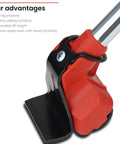 Close-up of Heavy Duty Furniture Lifter With Four Sliders showing the adjustable height lever and red cradle for easy safe moving.