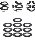 10X Bucket Pin Shims Kit For Excavator 40mm Washers Fits KX101 SK35 C35 Tighten Loose Joints And Restore Stability For Smooth Efficient Operation Of Heavy Construction Equipment On Job Sites, black polymer spacers