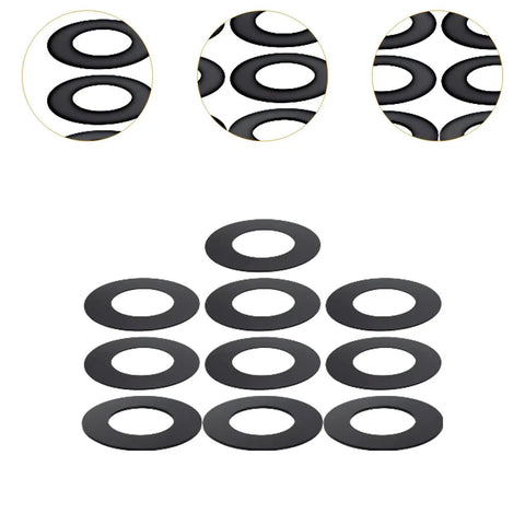 10X Bucket Pin Shims Kit For Excavator 40mm Washers Fits KX101 SK35 C35 Tighten Loose Joints And Restore Stability For Smooth Efficient Operation Of Heavy Construction Equipment On Job Sites, black polymer spacers