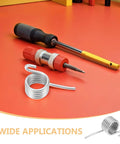 Heavy Duty 6 Pack Stainless Steel Compression Springs For Mop Bucket Replacement To Boost Water Squeeze Power And Ensure Tough Long Lasting Performance For Professional Cleaning Jobs Today on a workspace with tools.