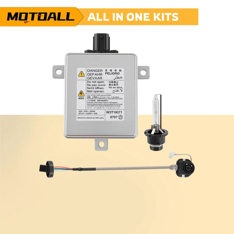 Xenon HID Ballast Control Module Assembly For Acura TL TSX ILX ZDX RDX 2006-2014 Replacement, module and bulb visible
