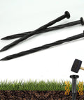 150 Pack 8 Inch Plastic Landscape Stakes for Weed Barrier and Lawn Edging Easy No Dig Garden Stakes Spiral Design Anchoring Nails