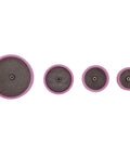 Four sizes of Pro Grade Ceramic Welding Cup Set For WP Series TIG Torches, Alumina Gas Lens Kit, front view.
