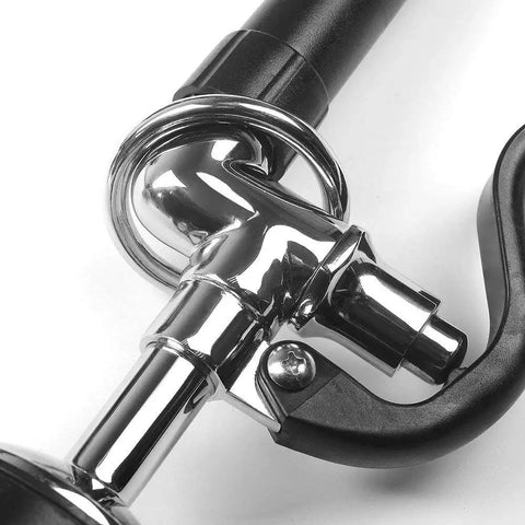 Chrome finish detail of Pre Rinse Sprayer For Commercial Sink Faucets With High Pressure 1.42 GPM, Heavy Duty Kitchen Sprayer
