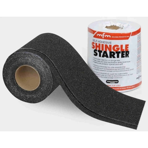 Heavy Duty Asphalt Shingle Starter Roll With Killer Self Seal Adhesion 7.2 Inches Wide, black, self-adhesive, 7.2 by 33.5 feet.