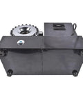 Versatile Black Electric Hydraulic Hose Crimper For 1/4 To 1 Inch Steel Wire R1 And R2 Hoses top view displaying metal construction and parts.