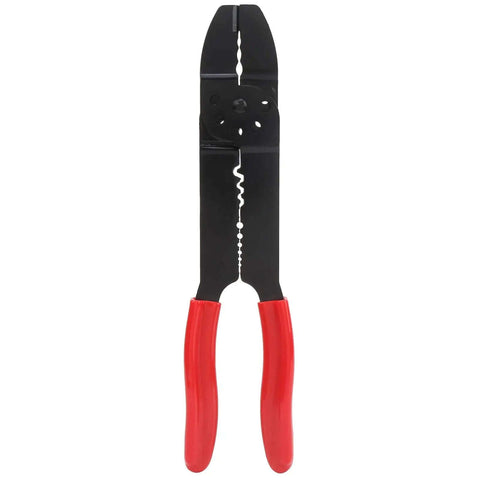 Pro Grade Multi Function Wire Terminal Crimping Pliers with Carbon Steel Blade and Ergonomic Handle front view