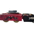 Remote Control Electric Equipment Mover Heavy Duty Machinery Moving Skates with a red base and polyurethane rollers for gear transport.