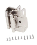 2 Pack Antique Steel Soft Close Cabinet Hinges One Half Inch Overlay Half Hide Design Easy Install Portable For Kitchen Cabinets And Wardrobes