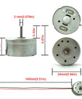 3V To 12V DC Motor Generator Kit With Plastic Motor Holder for DIY Toys and Wind Turbines, dimensions, and design details