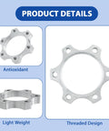 4 Pack 44mm Disc Brake Adapter For Bicycle Hubs To 6-Bolt Rotors, Aluminum Alloy Flange, Silver Adapter Details