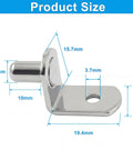 Quarter Inch L Shaped Metal Shelf Pins With Rubber Sleeves 30 Pieces Silver Cabinet Shelf Supports dimensions