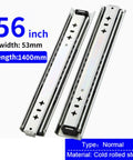 Rock Solid Heavy Duty Drawer Slides Full Extension Soft Close Runners Featuring Smooth Ball Bearing Glides For Seamless Cabinet Storage And Effortless Opening In Every Room 58 Inch, showing 56 inch cold rolled steel slides.