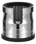 Stainless Steel 58mm Espresso Tamping Station And Portafilter Stand For Home Brewers With Adjustable Height Base and Non Slip Grip.