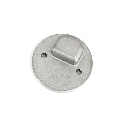 2-Pack Hidden Recessed Furniture Handle In Stainless Steel 51x16mm, round flush pull ring, front view of single handle on white background