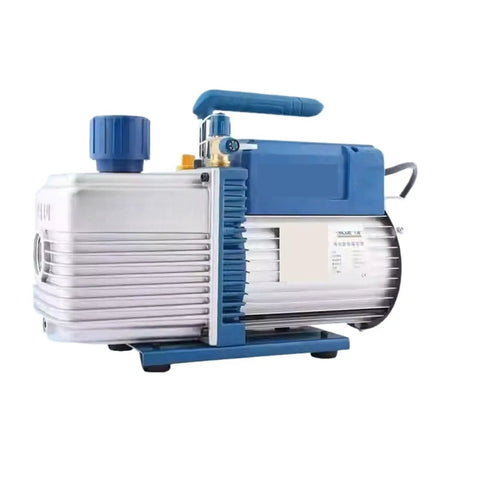 FY-1H-N Mini 1 Liter Vacuum Pump For Air Conditioning Refrigeration Experiments Filtration And Vacuum Extraction Great For DIY Projects And Maintenance, compact design with metal casing, side view