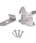Top Shelf Nickel Plated Spring Action Elbow Door Catch And Latch For Antique Vintage Cabinet Hardware, screws included