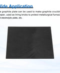 Rectangle Graphite Block Set 100x100x2mm Ingot Sheets For Melting And Electrolysis shown with application description
