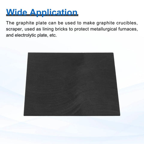 Rectangle Graphite Block Set 100x100x2mm Ingot Sheets For Melting And Electrolysis shown with application description