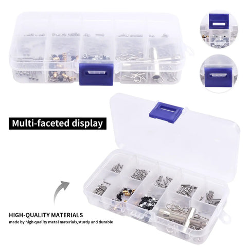 276 Piece RC Screw Kit And Repair Tool Set For Axial SCX24 1/24 Crawler Trucks And Other Mini RCs in transparent organizer box