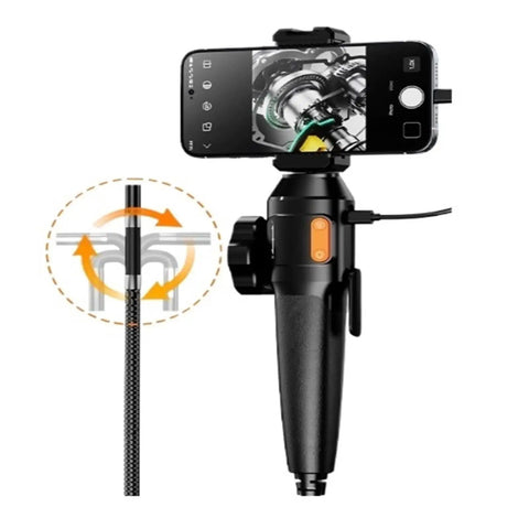 No Brainer Articulated Borescope Camera With 360 Degree Bidirectional Steering And Crisp Hd Visuals for inspecting machinery.