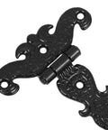Vintage Style Black Zinc Alloy Tee Door Hinges 2 Pack Slip Joint Lift Off For Interior And Exterior Cabinet And Shed Doors Durable Metal