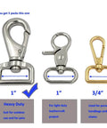 Heavy Duty Trigger Swivel Eye Bolt Snaps Set Of 5 2.9 Inch Large Size Metal Clips for horse blankets and webbing belts