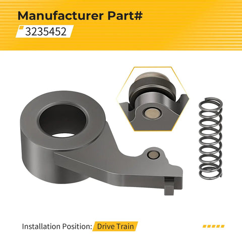 Drive Train Roller Pawl Replacement For Polaris RZR 570 900 1000 And Sportsman ACE 325 500 570 900 2013-2019 Drop In Ready Fits Ranger Models 2013-2025 OEM Grade Gear For Smooth Clutch Engagement And Reliable Power Transfer 3235452 image showing metal roller pawl, spring component and installation position for drive train.